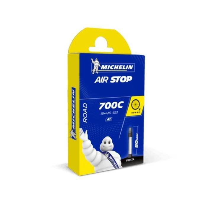 Michelin Airstop Butyl A1 Camera Corsa 700x18/25 Presta 80mm 1 Michelin Airstop Butyl A1 Camera Corsa 700x18/25 Presta 80mm
