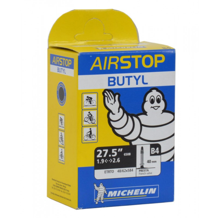 Michelin AirStop Butyl B4 Camera MTB 27,5x1.9-2.50 Presta 40mm 1 Michelin AirStop Butyl B4 Camera MTB 27,5x1.9-2.50 Presta 40mm