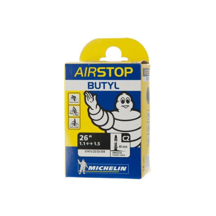 Michelin AirStop Butyl C2 Camera MTB 26x1.10-1.35 Presta 40mm 1 Michelin AirStop Butyl C2 Camera MTB 26x1.10-1.35 Presta 40mm
