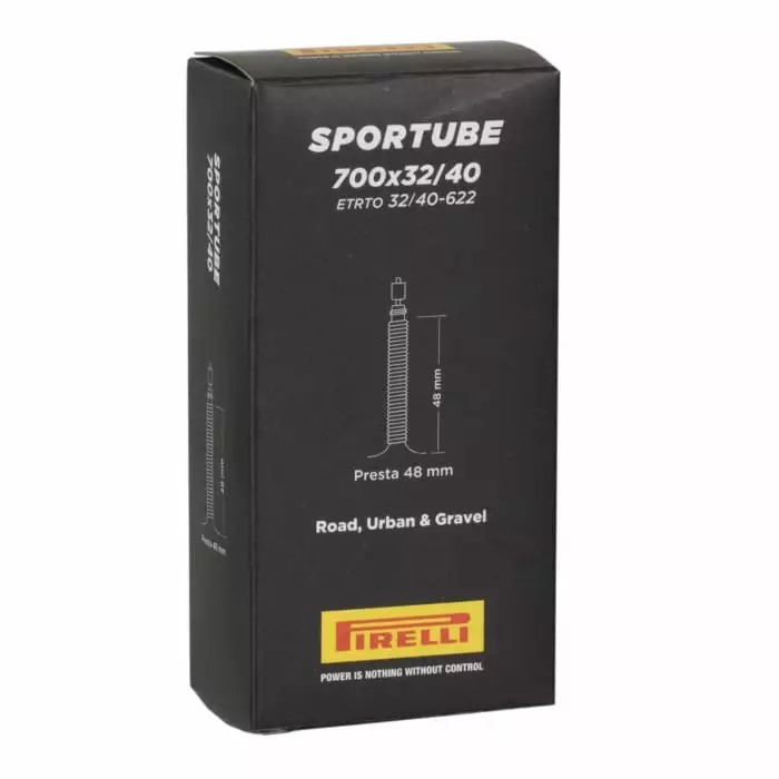 Pirelli SporTube Camera Gravel 700x32/40 Presta 48mm 1 Pirelli SporTube Camera Gravel 700x32/40 Presta 48mm